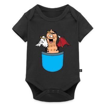 Sacs Peanut Angel Devil Guardian Angel - Body à manches courtes Premium Bébé - noir - Devant
