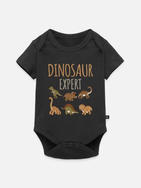 Dinosaurier-experte Dino Prähistorischer - Baby Premium Kurzarmbody - Schwarz