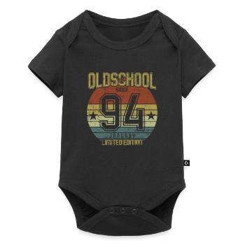 January 1994 - Geburtstag im Januar Oldschool - Baby Premium Kurzarmbody - Schwarz - Vorne