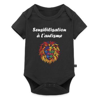 sensibilisation a l'autisme autiste - Body à manches courtes Premium Bébé - noir - Devant