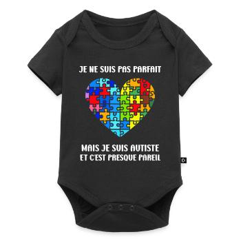 sensibilisation a l'autisme autiste - Body à manches courtes Premium Bébé - noir - Devant