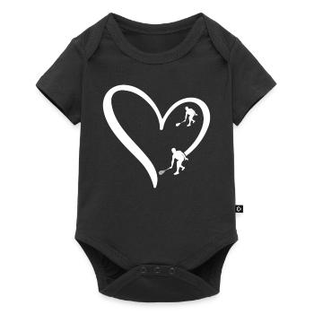 Coeur de squash Silhouette de joueur de squash Squash - Body à manches courtes Premium Bébé - noir - Devant