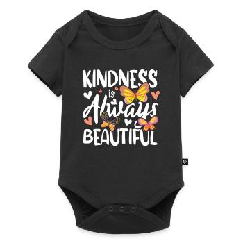 Kindness Is Always Beautiful - Baby Premium Kurzarmbody - Schwarz - Vorne