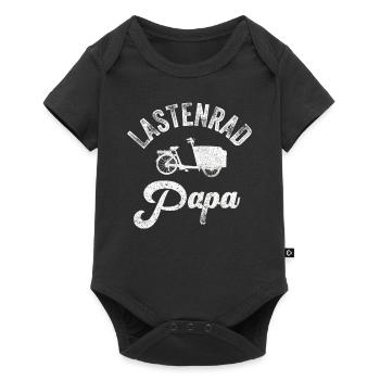 Cargo Bike Dad Retro Bike Cargobike - Baby Premium short-sleeve bodysuit - black - Front