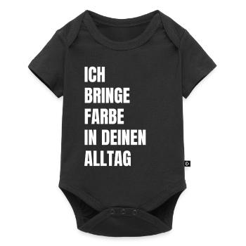 J’amène le peintre peintre papa vernisher - Body à manches courtes Premium Bébé - noir - Devant
