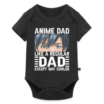 Papa Anime Comme Un Papa Ordinaire Otaku Manga Japonais - Body à manches courtes Premium Bébé - noir - Devant