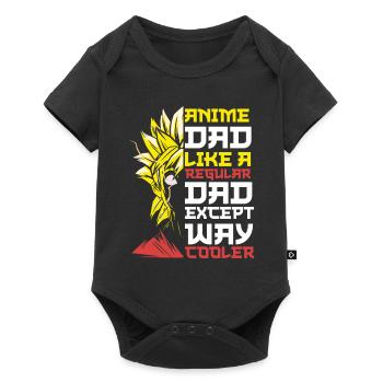 Papa Anime Comme Un Papa Ordinaire Otaku Manga Japonais - Body à manches courtes Premium Bébé - noir - Devant
