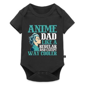 Papa Anime Comme Un Papa Ordinaire Otaku Manga Japonais - Body à manches courtes Premium Bébé - noir - Devant