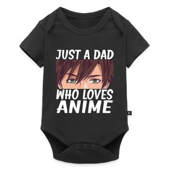 Papa Anime Comme Un Papa Ordinaire Otaku Manga Japonais - Body à manches courtes Premium Bébé - noir - Devant