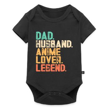 Papa Anime Comme Un Papa Ordinaire Otaku Manga Japonais - Body à manches courtes Premium Bébé - noir - Devant