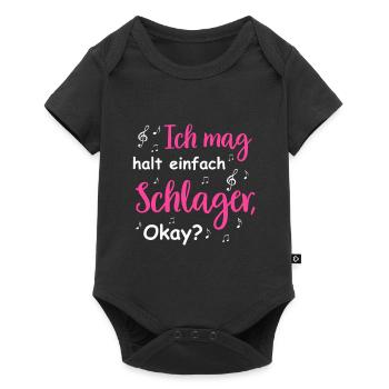 Schlager Tshirt Women's Schlager Party Costume Party - Baby Premium short-sleeve bodysuit - black - Front