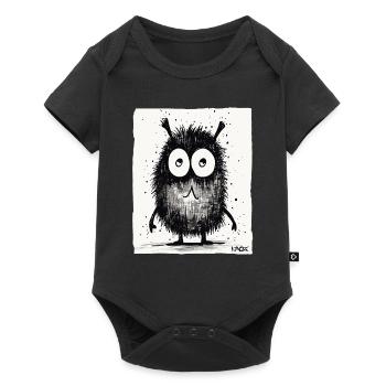 Drôle de petit monstre - Body à manches courtes Premium Bébé - noir - Devant