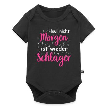 Schlager Tshirt Women's Schlager Party Costume Party - Baby Premium short-sleeve bodysuit - black - Front