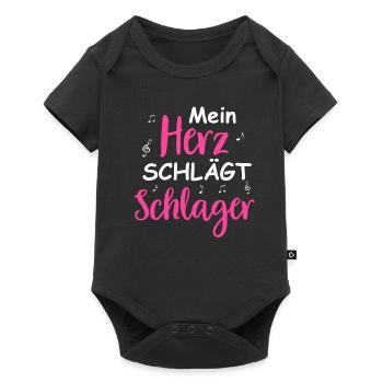 Schlager Tshirt Women's Schlager Party Costume Party - Baby Premium short-sleeve bodysuit - black - Front