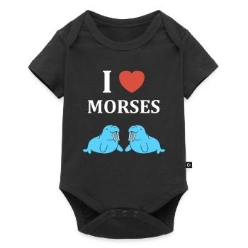 Animal humour Morse - Body à manches courtes Premium Bébé - noir - Devant