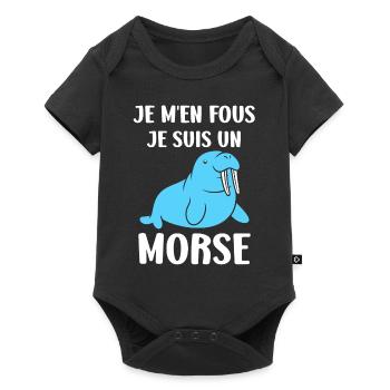Animal humour Morse - Body à manches courtes Premium Bébé - noir - Devant