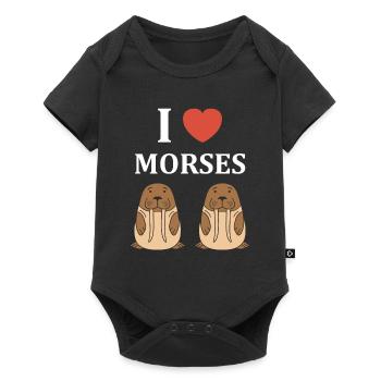 Animal humour Morse - Body à manches courtes Premium Bébé - noir - Devant