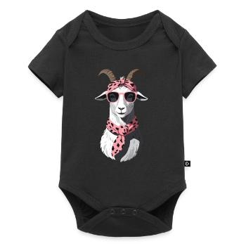 Drôle de maman chèvre parfaite pour la fête des mères - Body à manches courtes Premium Bébé - noir - Devant