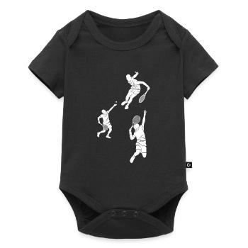 Silhouettes de joueur de squash Joueur de squash - Body à manches courtes Premium Bébé - noir - Devant