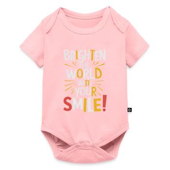 Light up the world with your smile - Baby Premium short-sleeve bodysuit - rose - Front