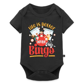 La vie des joueurs de bingo est meilleure avec - Body à manches courtes Premium Bébé - noir - Devant