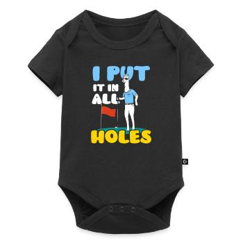 Minigolf I Put It In All Holes - Baby Premium short-sleeve bodysuit - black - Front