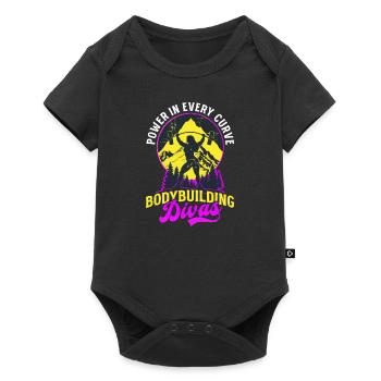 Weibliche Bodybuilder-Power in jeder Kurve - Baby Premium Kurzarmbody - Schwarz - Vorne