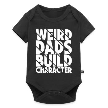 Papas bizarres Maquillage Personnage Drôle Papa - Body à manches courtes Premium Bébé - noir - Devant