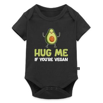 Hug me if you're vegan, - Baby Premium short-sleeve bodysuit - black - Front