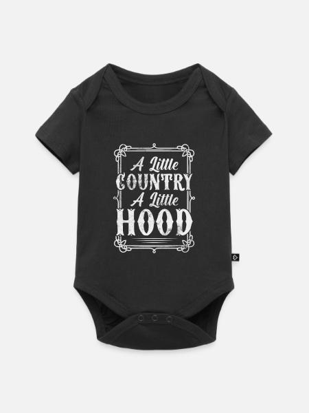 Country - Baby Premium Kurzarmbody - Schwarz