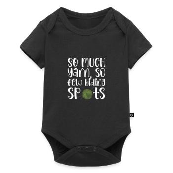 Crochet Knitting Sewing Seamstress Gift - Baby Premium short-sleeve bodysuit - black - Front