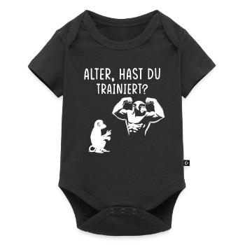 T-shirt de gymnastique drôle de remise en forme Gym d’entraînement - Body à manches courtes Premium Bébé - noir - Devant