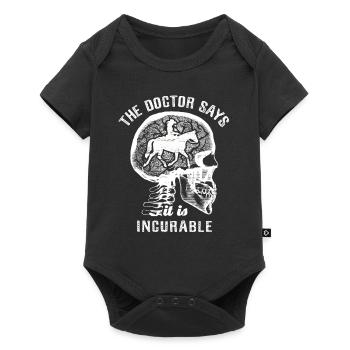 The doctor says it's incurable - western riding - Baby Premium short-sleeve bodysuit - black - Front