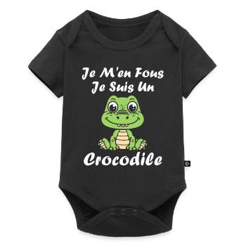 Humour Crocodile - Body à manches courtes Premium Bébé - noir - Devant