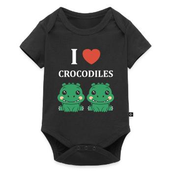 Humour Crocodile - Body à manches courtes Premium Bébé - noir - Devant