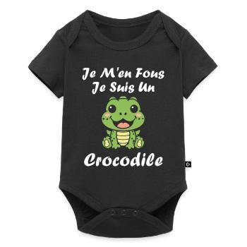 Humour Crocodile - Body à manches courtes Premium Bébé - noir - Devant