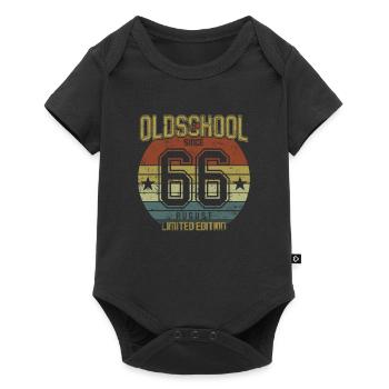 Août 1966 - Anniversaire en août Oldschool - Body à manches courtes Premium Bébé - noir - Devant