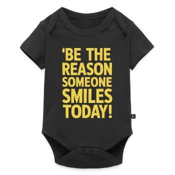 Be the reason for a smile today - Baby Premium short-sleeve bodysuit - black - Front