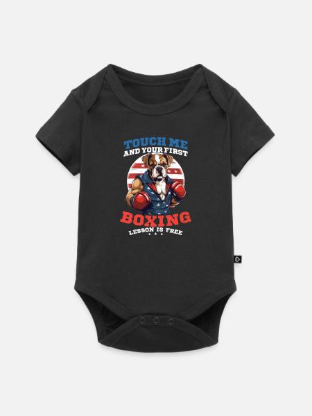 Boxen Boxen Lektion - Baby Premium Kurzarmbody - Schwarz