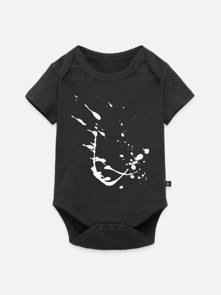 Farbspritzer - Spritzer / Fleck - Abstrakt - Baby Premium Kurzarmbody - Schwarz