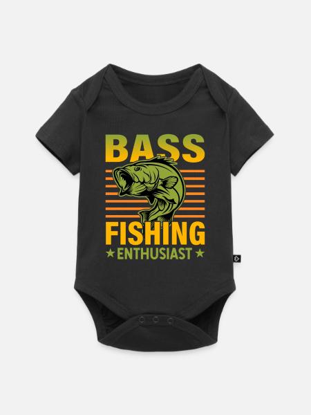 Liebhaber des Barschangelns - Baby Premium Kurzarmbody - Schwarz