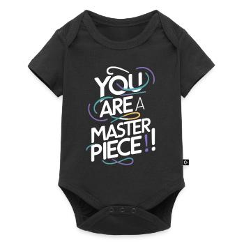 You Are A Masterpiece Motivationskunst - Baby Premium short-sleeve bodysuit - black - Front