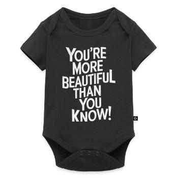 Tu es plus belle que tu ne le penses - Body à manches courtes Premium Bébé - noir - Devant