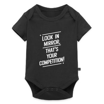Looking in the mirror, your competition - Baby Premium short-sleeve bodysuit - black - Front