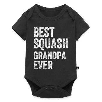 Best Squash Grandpa Ever - Squash Player Grandpa - Baby Premium Kurzarmbody - Schwarz - Vorne