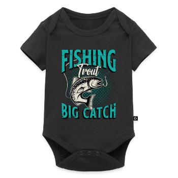 Trout Fishing Trout Big Catch Sportfishing Lover - Baby Premium short-sleeve bodysuit - black - Front