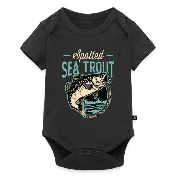 Trout Fishing Spotted Sea Trout Fishing Angler - Baby Premium short-sleeve bodysuit - black - Front