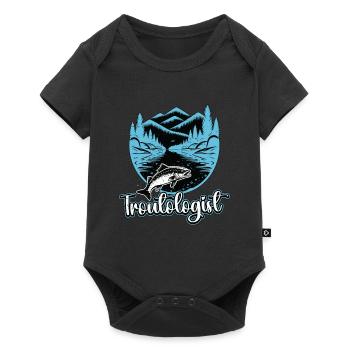 Trout Fishing Troutologist Fly Fishing Fisherman - Baby Premium short-sleeve bodysuit - black - Front