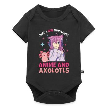 Anime Axolotls Mignon Kawaii Adolescentes Enfants - Body à manches courtes Premium Bébé - noir - Devant