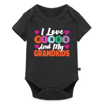 Joueur de bingo Grand-mère Grand-père I - Body à manches courtes Premium Bébé - noir - Devant